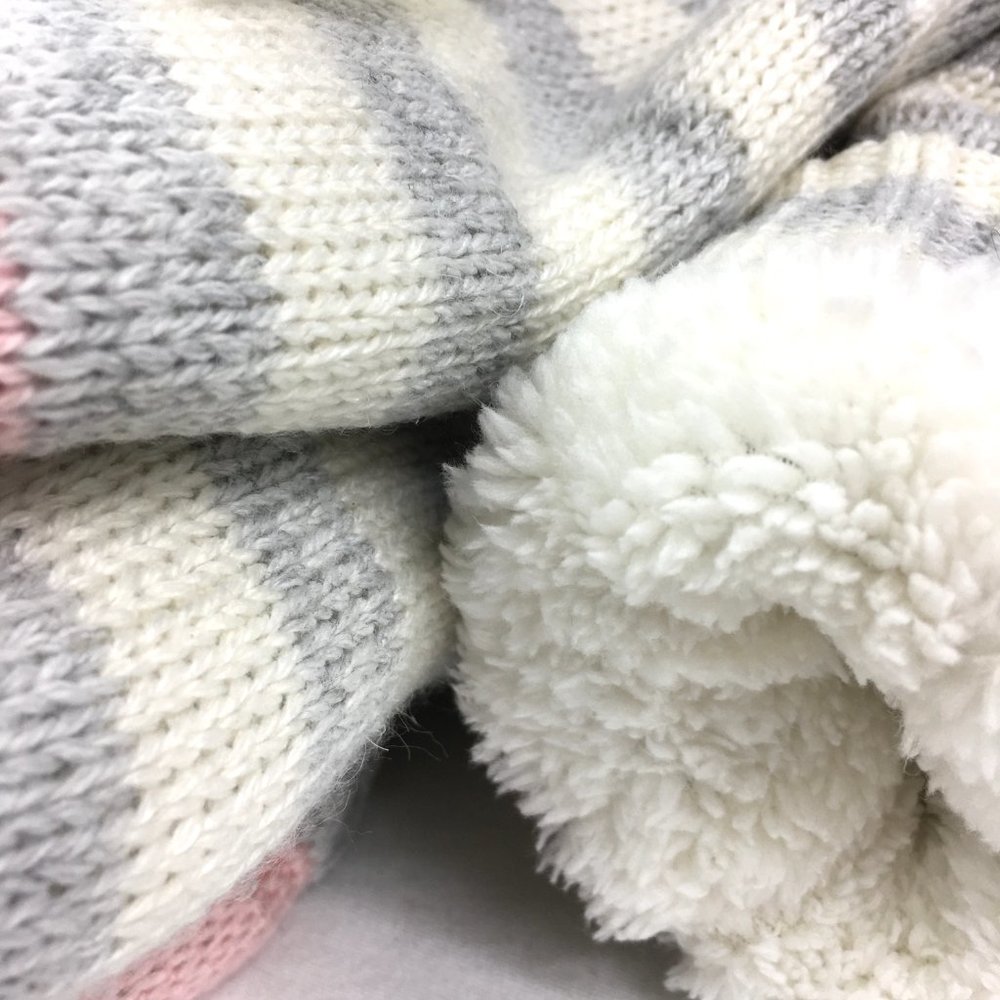🌺3/$15🌺Girl's Reading Lot Striped Sherpa Socks. - Picture 7 of 7